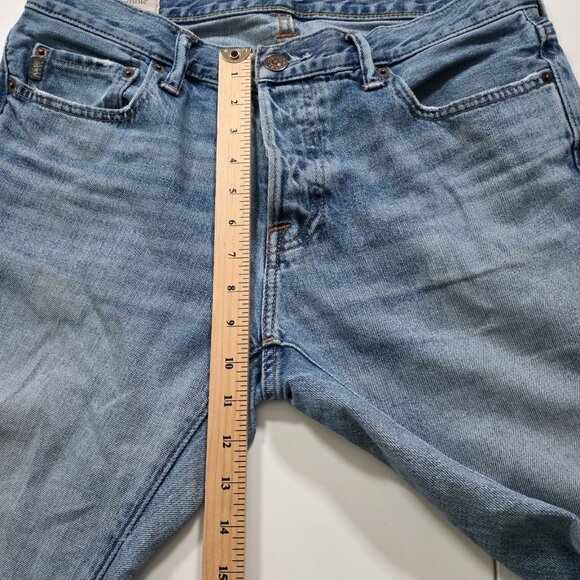 Abercrombie & Fitch Jeans Men 32 x 32 (30) Light Blue Cotton Preppy Western FLAW - Picture 6 of 16